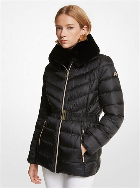 fake michael kors quilted nylon packable down jacket|michael kors puffer jacket ladies.